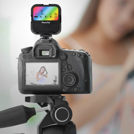 PhotoTek Mini Panel LED RGB con batería recargable y temperatura 2700K-6500K