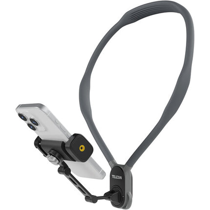TELESIN Soporte de Cuello Universal para Smartphones con Correa Pecho acolchado y Orientación Vertical u Horizontal