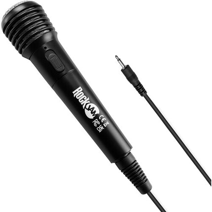 RockJam Micrófono de Mano Dinámico para Karaoke Diseño Ligero 3.5mm