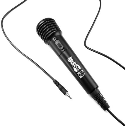 RockJam Micrófono de Mano Dinámico para Karaoke Diseño Ligero 3.5mm