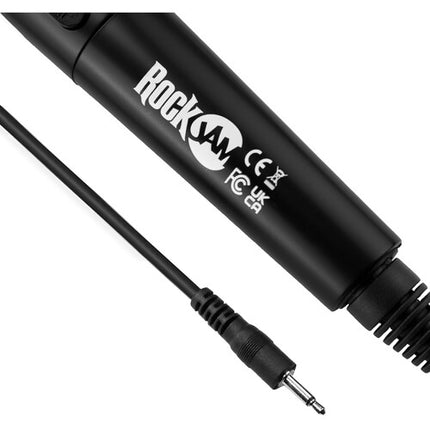 RockJam Micrófono de Mano Dinámico para Karaoke Diseño Ligero 3.5mm