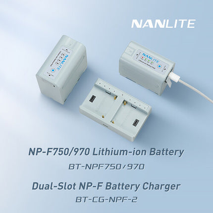 Nanlite NP-F750 Batería de Litio 5200mAh 7.4V con Puerto USB-C