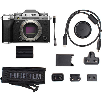 FUJIFILM X-T5 Cámara Sin Espejo 40MP 4K 60p con Lente 16-50mm f/2.8-4.8 y Accesorios Básicos