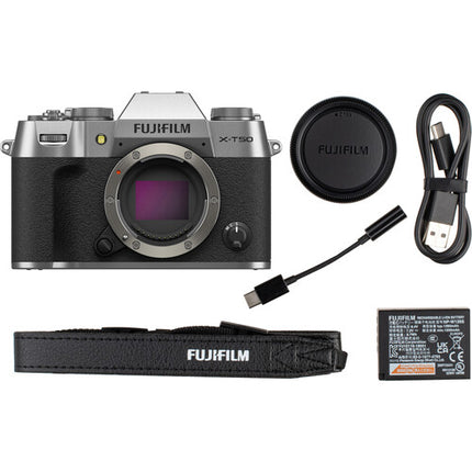 FUJIFILM X-T50 Cámara Sin Espejo 40.2MP 4K 60p con Lente 16-50mm y Kit Básico