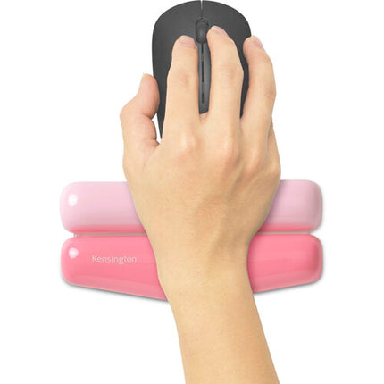 Reposamuñecas para ratón Kensington Duo Gel ergonómico rosa suave y fácil de limpiar