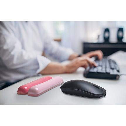 Reposamuñecas para ratón Kensington Duo Gel ergonómico rosa suave y fácil de limpiar