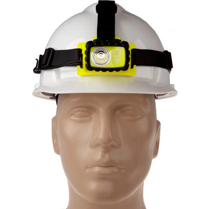 Nightstick XPP-5456G Linterna Frontal Intrínsecamente Segura Luz Roja y Blanca 100 Lúmenes Elastic Hard Hat Strap