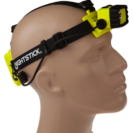Nightstick XPP-5456G Linterna Frontal Intrínsecamente Segura Luz Roja y Blanca 100 Lúmenes Elastic Hard Hat Strap