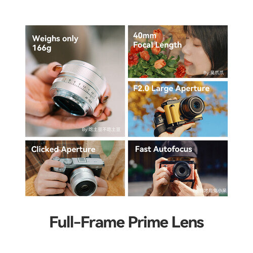 TTArtisan AF 40mm f2 Lente para Sony E Full-Frame Distancia 15.7"