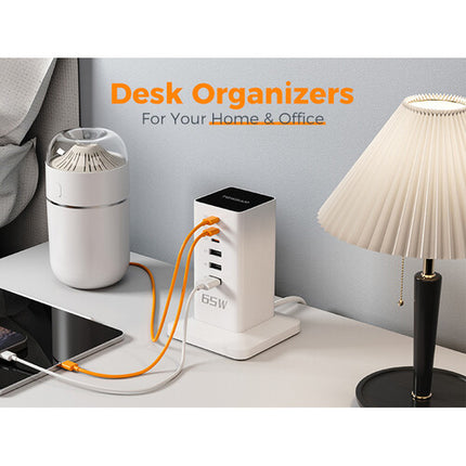 Tessan Station de Carga USB 65W 6 Puertos 3 USB-A 3 USB-C