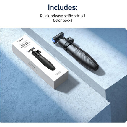 TELESIN Quick Release Selfie Stick 2.0 con Mini Trípode para DJI Osmo Action 6.7 a 17.3 Pulgadas