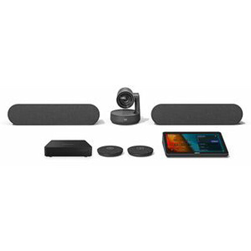 Logitech Rally Plus sistema de videoconferencia 4K con Tap 10.1" y Lenovo Core Gen 2 para salas Microsoft Teams grandes
