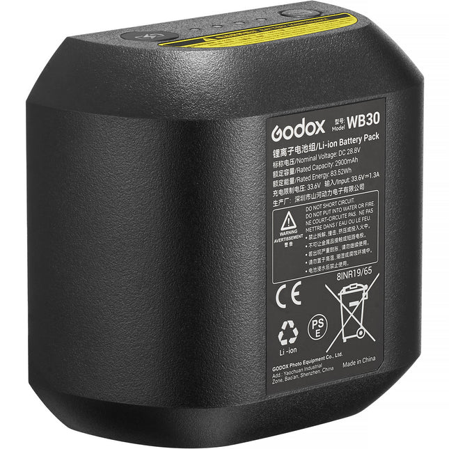 Godox WB30 Batería para AD800Pro 28.8V 2900mAh 300 Destellos Full Power