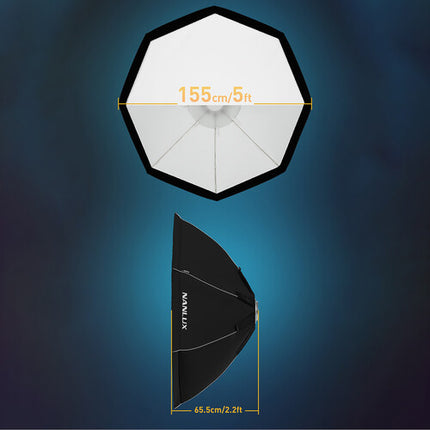 Nanlux DopChoice SNAPBAG Octa5' Softbox Shallow con Diffusores y Grid Eggcrate