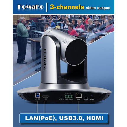 FoMaKo FMK12UH Pro Cámara PTZ 1080p HDMI 20x Zoom Óptico 60fps