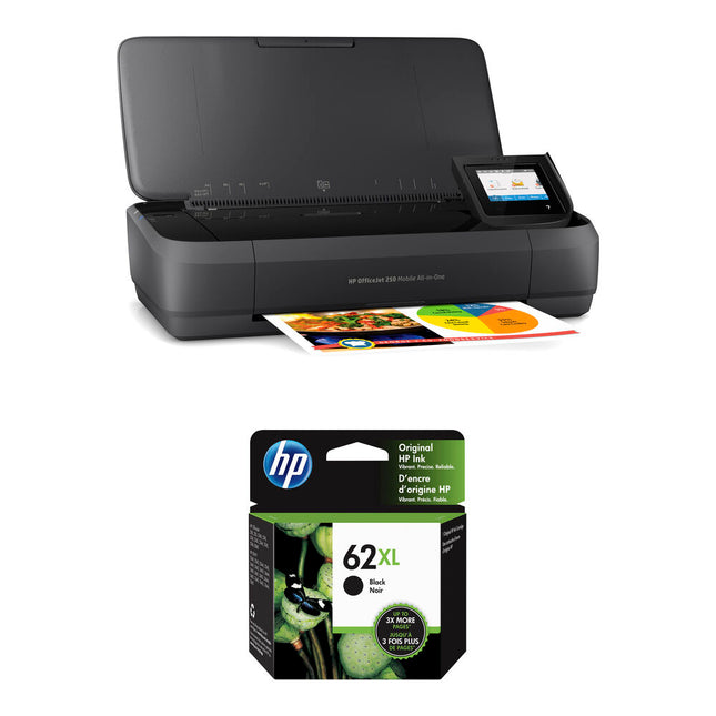 Impresora multifunción portátil HP OfficeJet 250 tinta 62XL alta capacidad 4800 x 1200 dpi