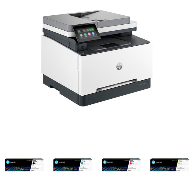 Impresora multifuncional HP Color Laserjet Pro 3301FDW inalámbrica 26 ppm con tóner HP 218X alta capacidad