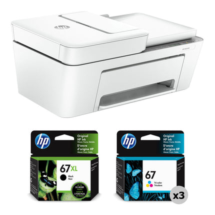 HP DeskJet 4255e Impresora Multifuncional Color Inalámbrica 1200 dpi Kit Cartuchos HP 67XL y 67 Tri-Color