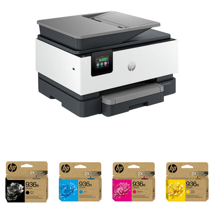 HP OfficeJet Pro 9125e Impresora Multifuncional con Resolución 1200 dpi Velocidad 18 ppm y Kit de Tinta Color