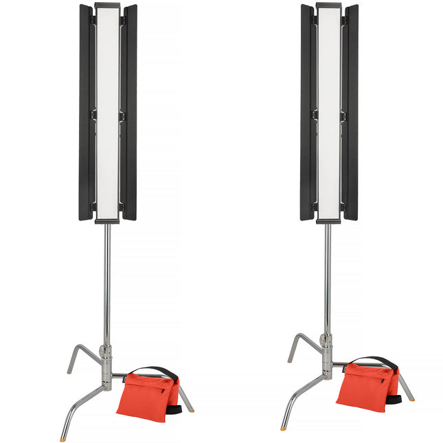 Genaray Key and Edge Kit LED Profesional 2 Luces 36 Pulg 2 Soportes 10.75'