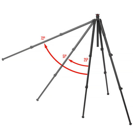 Oben ALF-6193L Skysill Series Trípode de Aluminio 3 Secciones 70.8 Pulgadas con Cabezal de Bola BE-117
