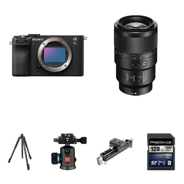 Sony a7CR Cámara sin Espejo 61MP 8fps con Lente 90mm f/2.8 y Kit Macro