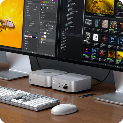 Satechi Thunderbolt 5 CubeDock Base de Conexión con 140W y SSD hasta 8TB