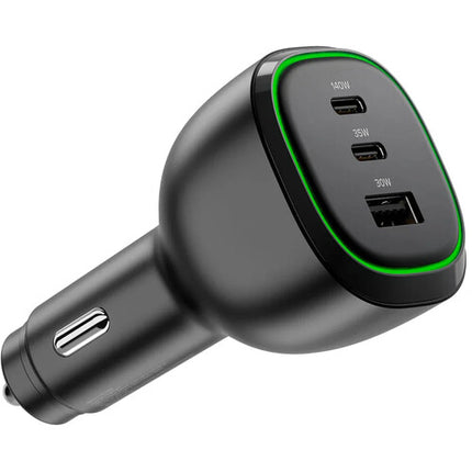 ALOGIC Rapid Power Cargador de coche USB 3 puertos 165W 2x USB-C 1x USB-A