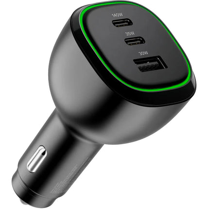 ALOGIC Rapid Power Cargador de coche USB 3 puertos 165W 2x USB-C 1x USB-A