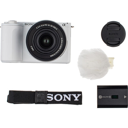 Sony ZV-E10 II Cámara sin Espejo 26MP 4K60 Video 16-50mm Lens Blanca