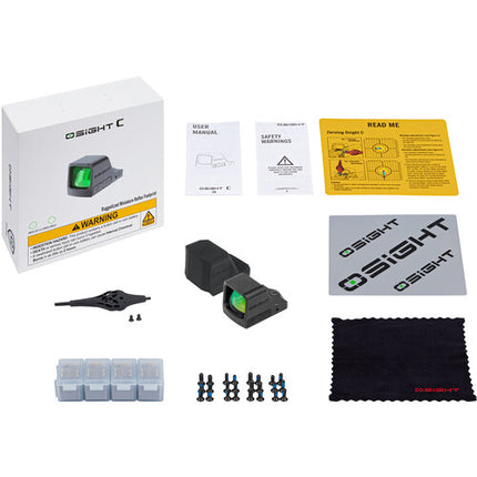 Osight C Mira Reflex Abierta Retícula Verde 3 MOA Dot 32 MOA Círculo