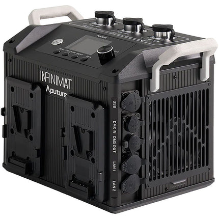 Aputure 400W Control Box para INFINIMAT V-Mount con 2 Placas de Batería Cable AC 19.6 ft