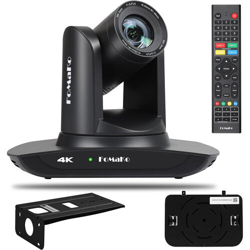 FoMaKo K20UH Cámara PTZ 4K HDMI Zoom Óptico 20x y USB 3.0 Negra