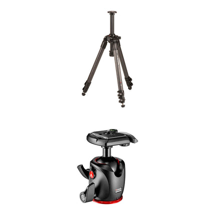 Manfrotto 057 Tripié de Fibra de Carbono 157 cm 44 kg con Cabeza de Bola de Magnesio XPRO