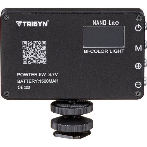 TRIGYN NANO-Lite Luz LED Bicolor Portátil 2800-8500K Batería 1500mAh