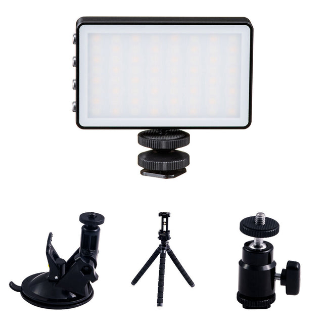 TRIGYN NANO-Lite Luz LED Bicolor Portátil Kit con Trípode Universal y Ventosa 7"