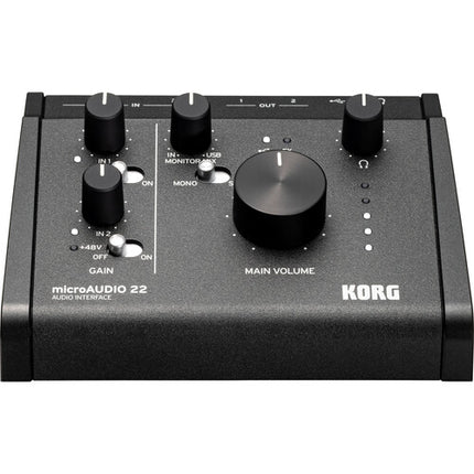 Korg microAudio 22 Interfaz de Audio USB-C 24-Bit 192 kHz 2x2