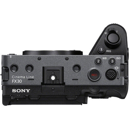 Sony FX30 Cámara de Cine Digital 26.1MP UHD 4K 120p con Lente 11mm f18 y Unidad XLR