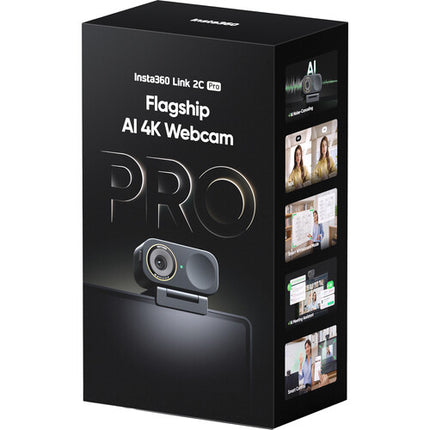 Insta360 Link 2C Pro Webcam 4K UHD 30fps con Montura Magnética USB-C