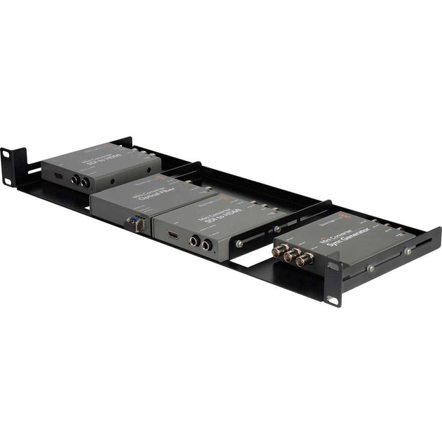 My Custom Shop BLACKRACK-1 Rack Universal 1 RU para Mini Converters Compatible con 4 Unidades