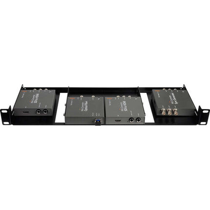 My Custom Shop BLACKRACK-1 Rack Universal 1 RU para Mini Converters Compatible con 4 Unidades