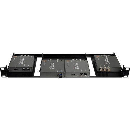 My Custom Shop BLACKRACK-1 Rack Universal 1 RU para Mini Converters Compatible con 4 Unidades