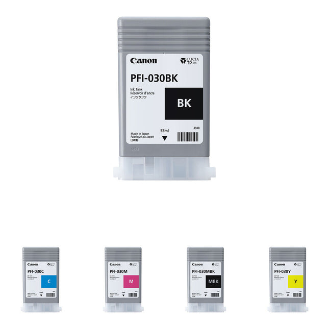 Canon PFI-030 Kit de Tintas para Impresoras Formato Grande 55ml Resistente al Agua