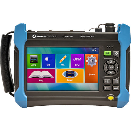 Jonard Tools OTDR-1500 Probador Multifunción con Pantalla 7 Pulgadas y Almacenamiento 200MB
