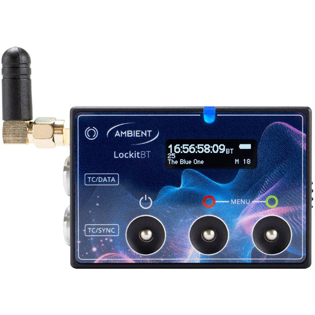 Ambient Recording ACN-LB LockitBT Sincronizador de Código de Tiempo Inalámbrico con Bluetooth OLED 1080p 192kHz