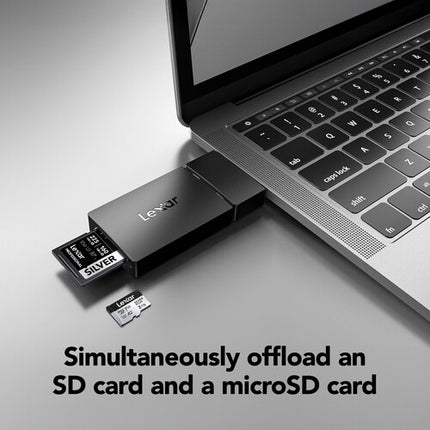 Lexar microSD SD lector de tarjetas USB-C 3.2 Gen 1 hasta 255 MB/s con adaptador USB-A