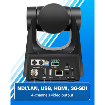 FoMaKo BN202 Paquete Cámaras PTZ NDI HX3 20x Zoom 1080p60 Controlador