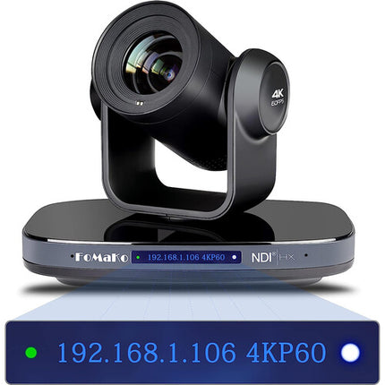 FoMaKo K820S Cámara PTZ 4K UHD 60fps con Zoom Óptico 20x y PoE