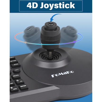 FoMaKo KC608 Pro Controlador PTZ con Joystick 4D y Pantalla 3"