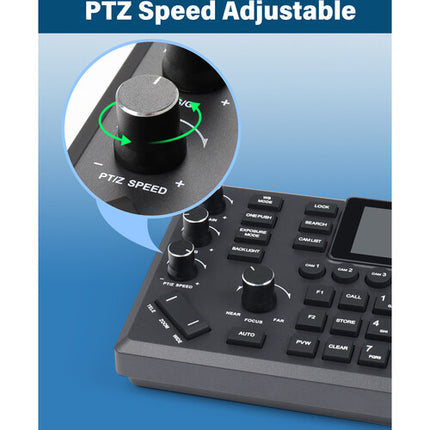 FoMaKo KC608 Pro Controlador PTZ con Joystick 4D y Pantalla 3"